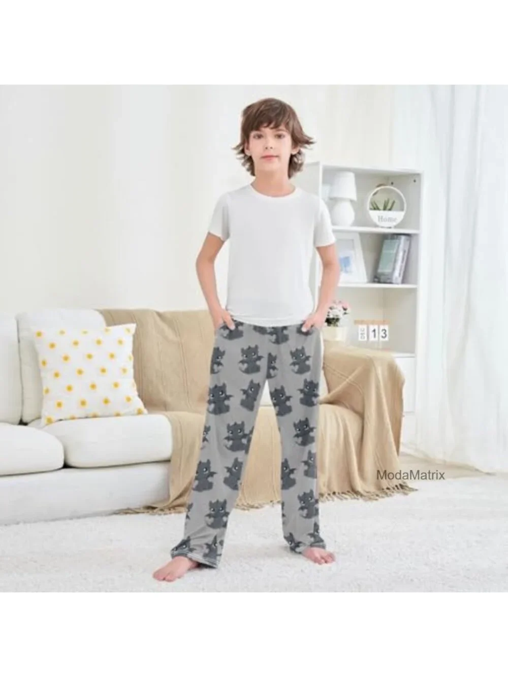 Girls Snake Print Pajama Bottoms Soft Stretchy Lounge Sleep Pants Elastic Waist